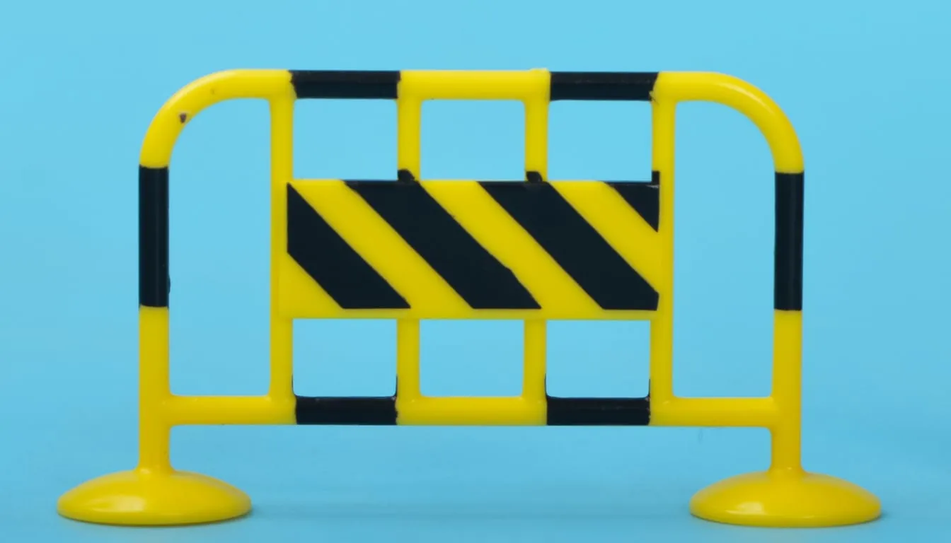 black and yellow safety barrier