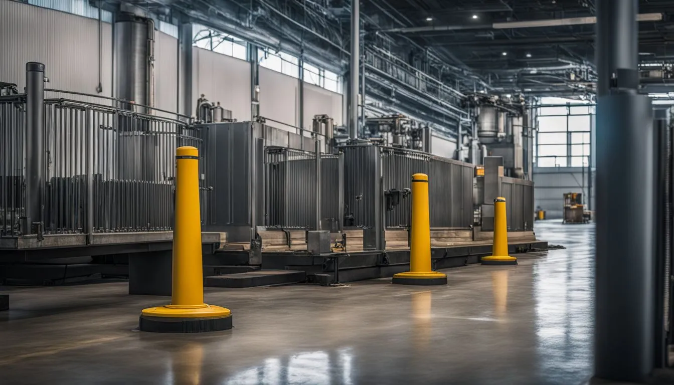 industrial safety bollards and safety standards 220873535