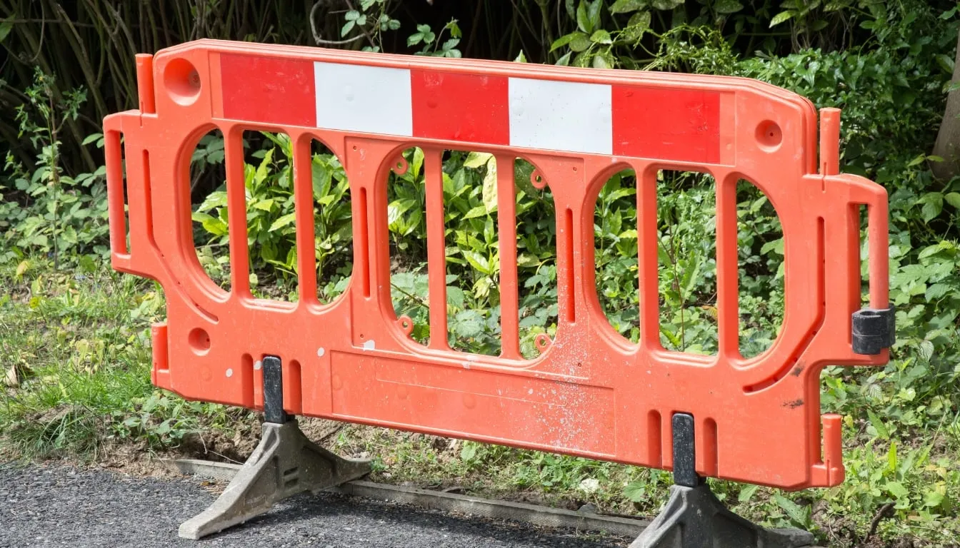 orange safety barrier