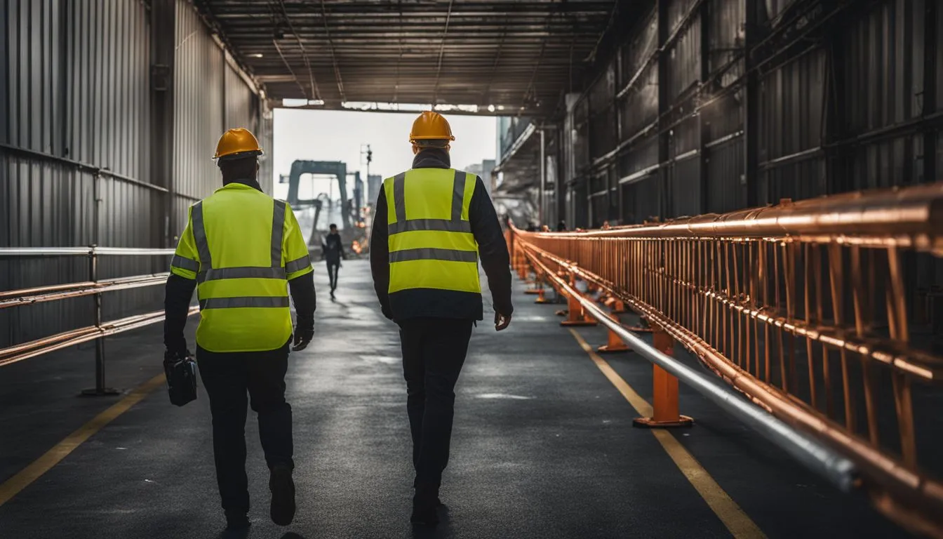 protecting pedestrians and workers 220852359