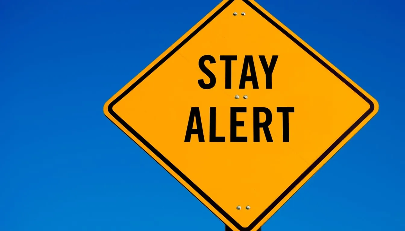 stay alert signage