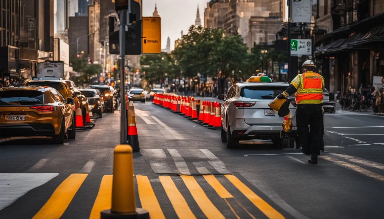varieties of bollards for effective traffic control 247591553